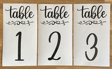 Wedding table Number vinyl decal stickers, place settings, Party, wine bottle