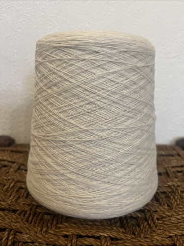 Ivory lambswool yarn - yarn, cone