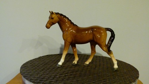 Ceramic bay horse 13cm - horse, 13cm,(5.11")