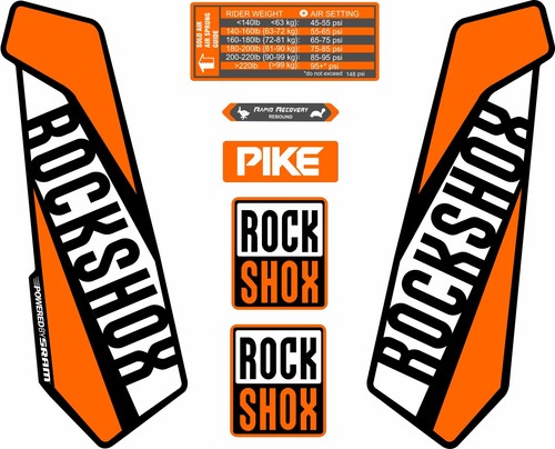 Rockshox pike 2016 fork decals - rockshox,