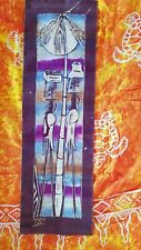 batik. vintage. mozambique. African art. Wall hanging. Folk art.