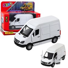 Mercedes Sprinter Van Model Toy White Diecast Light Sound Probably 1:32 Scale