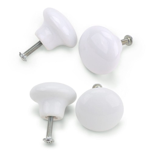 White ceramic knobs 38mm - ceramic,