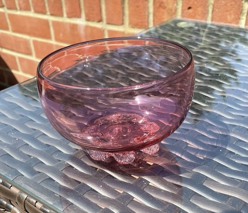 Vintage hand blown cranberry - vintage,