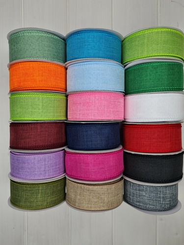 Wired edge ribbon - edge, burlap