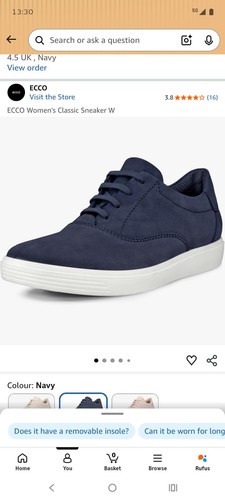 Ecco blue leather - ecco, sneaker