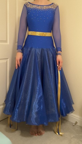 Ladies cobalt blue ballroom