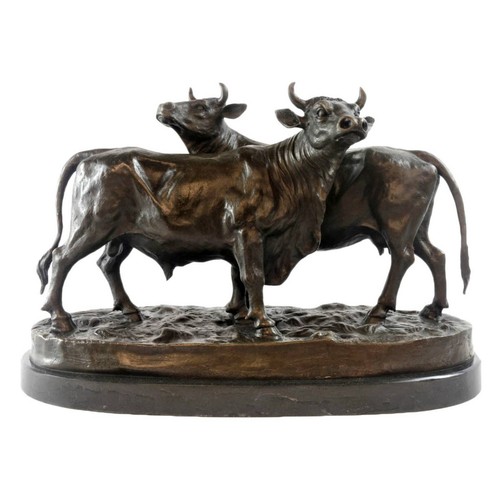 Hot cast bronze cow bull - hot,