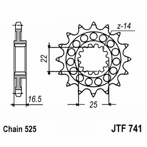 Sprocket 741 z15 - sprocket, 748