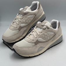Saucony Trainers UK9 Shadow 6000 'White Grey'