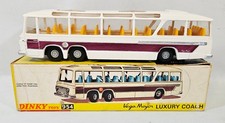 Vintage Original Dinky Vega Major Luxury Coach, 954, Yellow Interior, Boxed