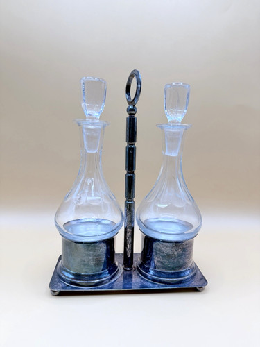 Antique silverplate oil - antique,