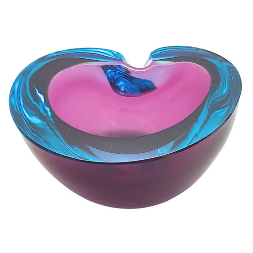 Vintage murano glass bowl pink - murano,