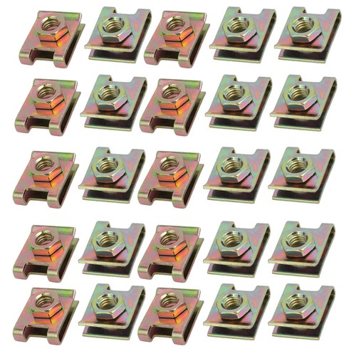 Pcs zinc plated nut clips - zinc, u
