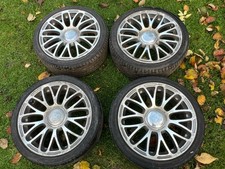 RARE 4 x 17" GENUINE FIAT 500 ABARTH GRAND TURISMO ALLOYS WHEELS TYRES
