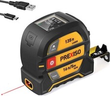 PREXISO 2-in-1 Laser Tape Multi-Function Measure Laser Measurement Tool 16 Ft