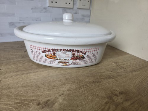 Vintage ceramic casserole dish - ceramic,