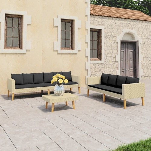 Garden furniture set beige - garden,