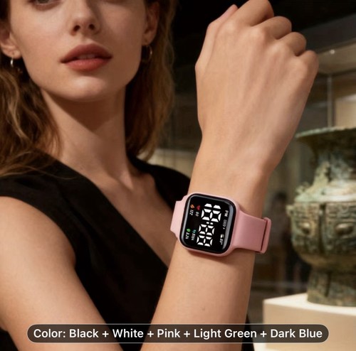 Pink touchscreen smart watch - pink,