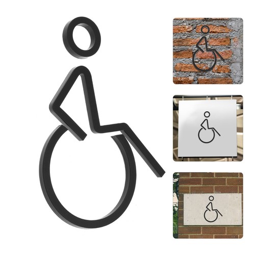 Accessible toilet sign - accessible,