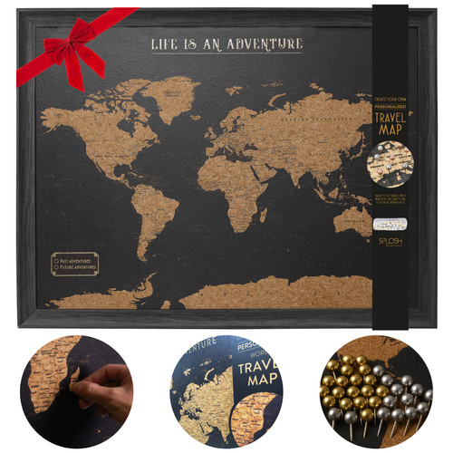Travel map world - map, pinboard