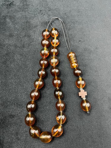 Authentic blue amber komboloi - blue,