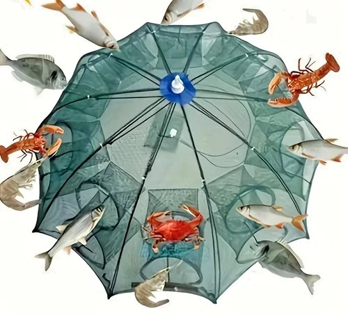 Foldable fishing trap net 8 - foldable,