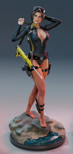 Lara croft 6 scale - croft, 3d