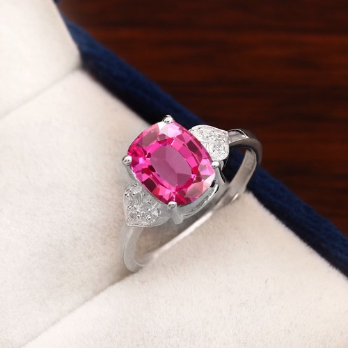 Pink sapphire cushion 9x7 - pink,