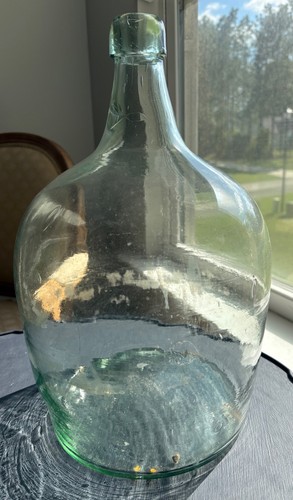 Vintage green glass jug - vintage,