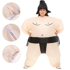 Inflatable Sumo Wrestler Costume Suit Blow up Party Fat Suit Halloween Costume