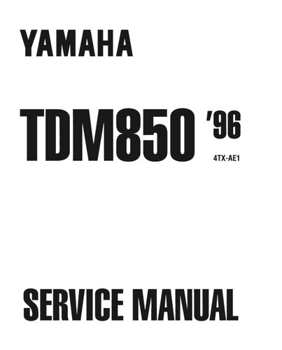 Yamaha tdm850 workshop - tdm850,