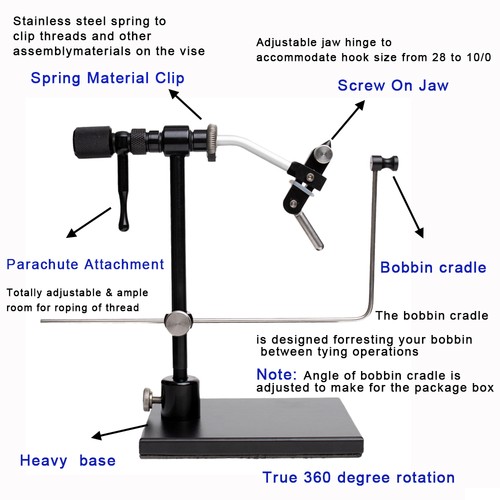 Rotary fly tying vise - rotary, kit