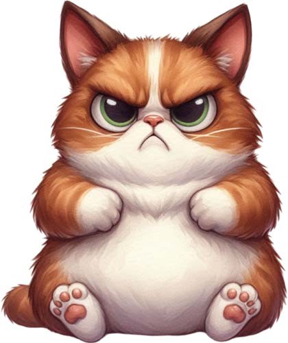 Funny grumpy kitten cat - funny,