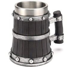 Viking Wooden Barrel Tankard