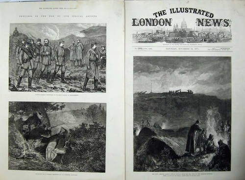 Old antique print - antique, 1877