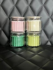 IKEA 4 Pack Scented Candles 12 hr Jasmine Vanilla Apple Winter Green Glass Jars