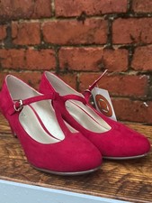 Graceland T-Strap Mary Jane Shoes in Red