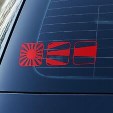 Rising Sun 3 Boxes Sticker Japanese Window Decal Novelty Driver Vinyl Decal
