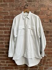 Vintage Katherine Hamnett Mens Shirt, Sz Medium Oversized, White 100% Cotton, UK