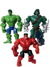 Super Hero Mashers Hulk  Red Hulk Skarr Action Figures
