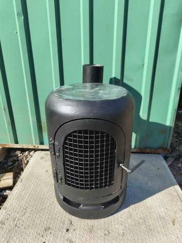 Gas bottle wood stove log - wood,
