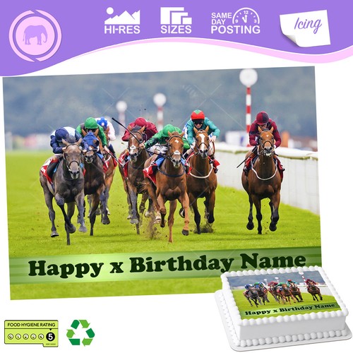 Horse racing cake topper - racing,