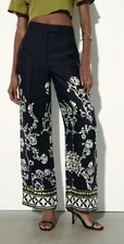 Zara Printed Palazzo Trousers