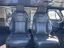 PAIR GREY LEATHER EVOQUE POWER