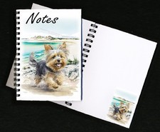 Yorkshire Terrier Yorkie Dog Notebook/Notepad + small image on every page
