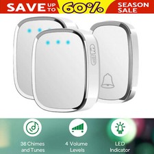 1000ft Wireless Door Bells Waterproof Long Range Plug in Home Cordless Doorbell