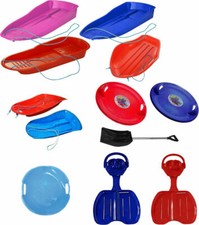 Heavy Duty Snow Sled Sledge Sleigh Kids Toboggan Ski Board