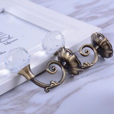 2X Crystal Curtain Holdbacks Wall Tie Backs Hooks Hanger Holder Home Decor
