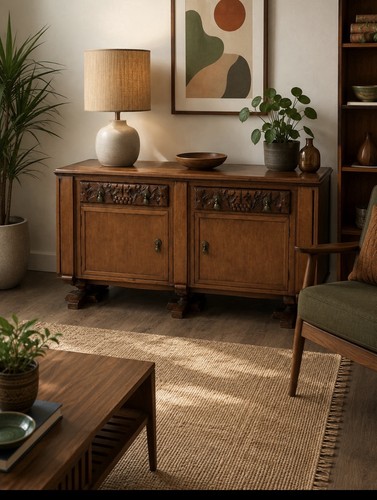 Antique oak carved - oak,